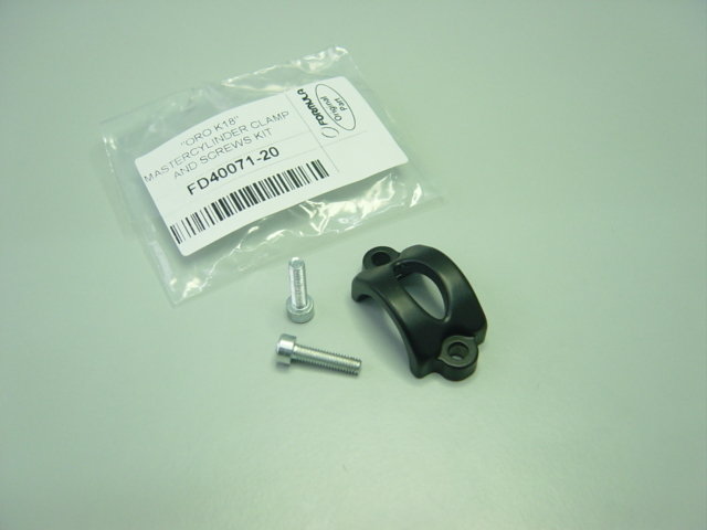 Master cylinder clamp and screws