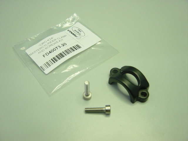 Master cylinder clamp and screws