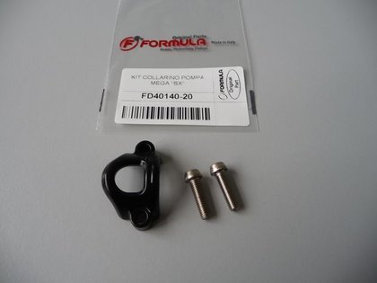 (Left) Master cylinder clamp and screws