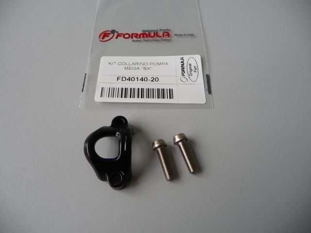 (Left) Master cylinder clamp and screws