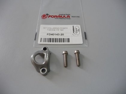 (Left) Master cylinder clamp and screws
