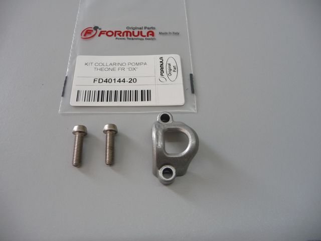 (Right) Master cylinder clamp and screws