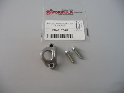 (Left) Master cylinder clamp and screws