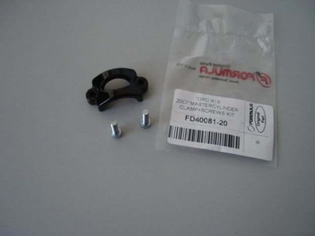Master cylinder clamp and screws