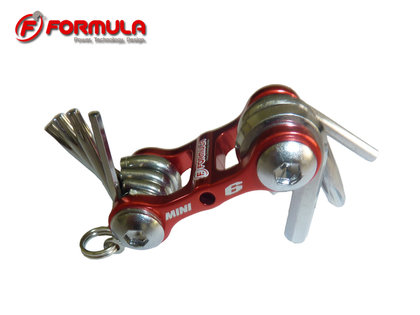 Multitools mini 6 plus Red with "Formula" logo