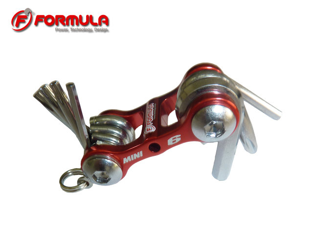 Multitools mini 6 plus Red with "Formula" logo
