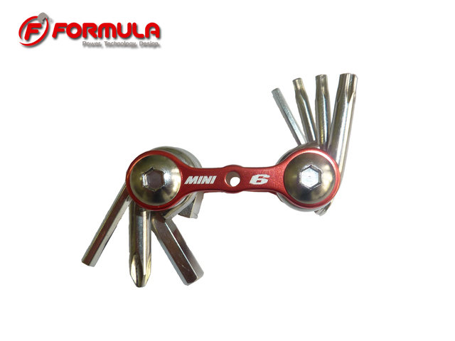 Multitools mini 6 plus Red with "Formula" logo