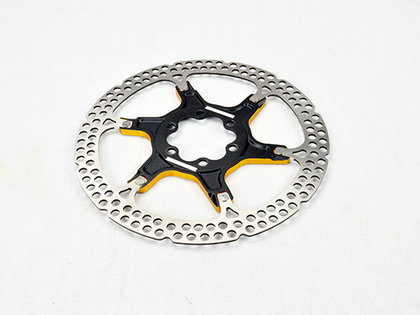 2 pcs rotor Ø160mm 6 holes (Black/Gold)
