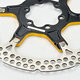 2 pcs rotor Ø160mm 6 holes (Black/Gold)