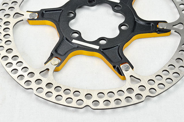 2 pcs rotor Ø160mm 6 holes (Black/Gold)