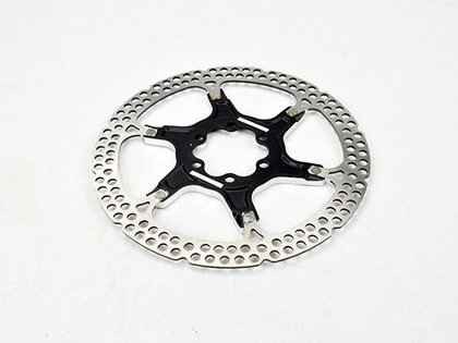 2 pcs rotor Ø160mm 6 holes (Black/Silver)