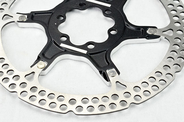 2 pcs rotor Ø160mm 6 holes (Black/Silver)